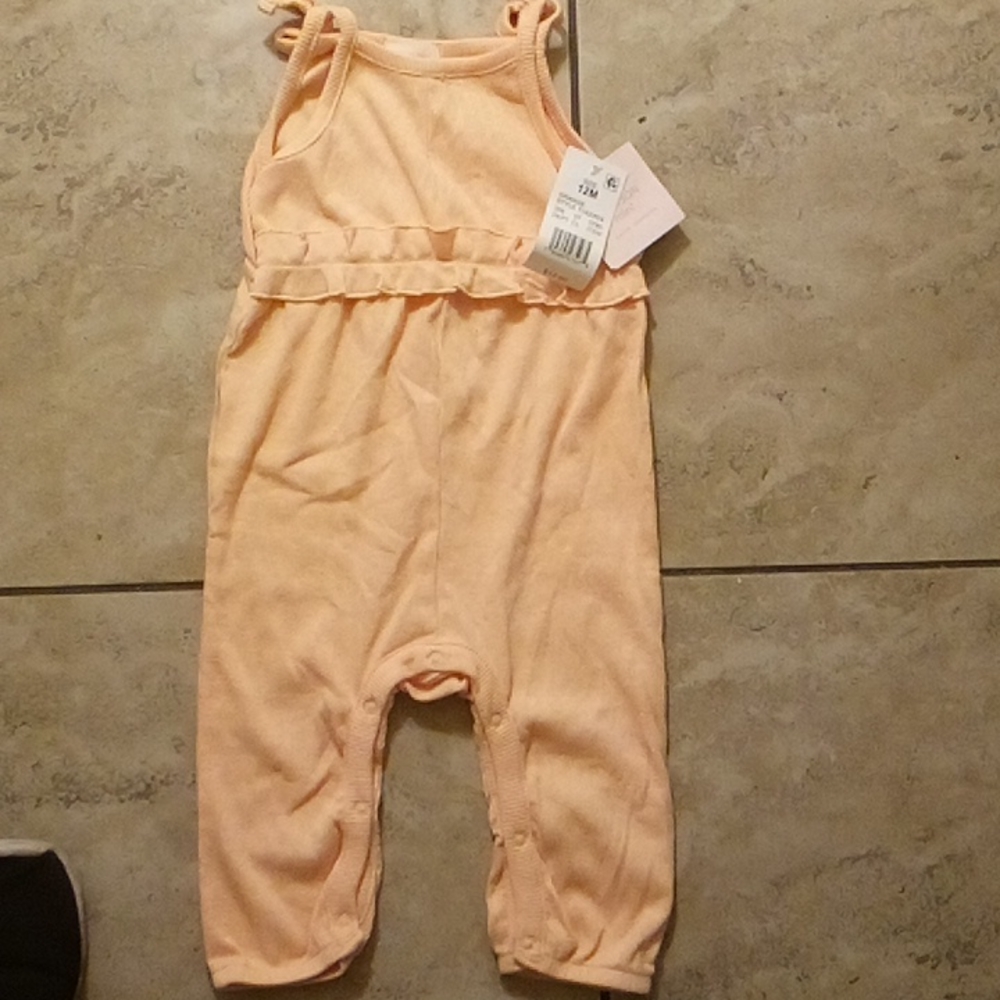 Grayson mini light orange onesie, size 12 months